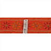 Sanskriti Vintage Border Antique Hand Beaded 1 Yd Indian Trim Sewing Orange Lace