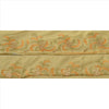 Sanskriti Vintage Border Hand Beaded Zari Zardozi 1 YD Indian Trim Cream Lace
