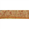 Sanskriti Vintage Sari Border Antique Embroidered 1 Yd Indian Trim Sewing Cream Lace