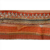 Sanskriti Vintage Sari Border Antique Hand Beaded 1 Yd Indian Trim Sewing Orange Lace