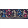 Sanskriti Vintage Border Hand Embroidered 1 Yd Indian Trim Sewing Blue Lace
