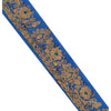 Sanskriti Vintage Sari Border Hand Beaded 1 Yd Trim Ribbon Blue Gota Patti Lace