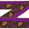 Sanskriti Vintage Sari Border Embroidered 1 Yd Indian Trim Sewing Purple Lace