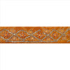 Sanskriti Vintage Sari Border Hand Beaded 1 Yd Trim Sewing Saffron Bandhani Lace