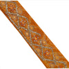 Sanskriti Vintage Sari Border Hand Beaded 1 Yd Trim Sewing Saffron Bandhani Lace