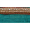 Sanskriti Vintage Sari Border Hand Beaded 1 Yd Indian Trim Sewing Green Lace
