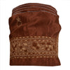 Sanskriti Vintage Sari Border Hand Beaded 1 Yd Indian Trim Sewing Brown Lace