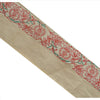 Sanskriti Vintage Sari Border Hand Embroided Woven Brocade 1 Yd Trim Sewing Lace