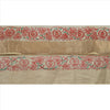 Sanskriti Vintage Sari Border Hand Embroided Woven Brocade 1 Yd Trim Sewing Lace