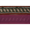Sanskriti Vintage Sari Border Hand Beaded 1 Yd Indian Trim Sewing Purple Lace