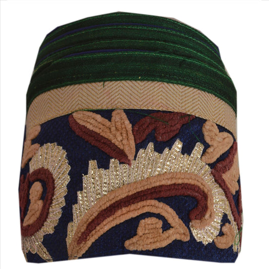 Sanskriti Vintage Saree Border Embroidered 1 Yd Indian Trim Sewing Blue Lace