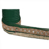 Sanskriti Vintage Sari Border Hand Beaded 1 Yd Indian Trim Sewing Green Lace