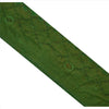 Sanskriti Vintage Sari Border Hand Beaded 1 Yd Trim Sewing Green Rhinestone Lace