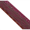 Sanskriti Vintage Sari Border Hand Beaded 1Yd Trim Sewing Purple Rhinestone Lace
