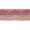 SANSKRITI VINTAGE Border Hand Beaded 1 YARD Trim Sewing Pink Rhinestone Lace