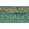 Sanskriti Vintage Sari Border Hand Beaded 1 Yd Indian Trim Sewing Blue Lace