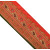 Sanskriti Vintage Sari Border Woven Brocade 1 YD Trim Sewing Red Zari Lace