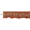 Sanskriti Vintage Saree Border Hand Beaded 1 Yard Trims Sewing Orange Zari Lace