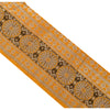 Sanskriti Vintage Sari Border Woven Brocade Woven 1 Yd Trim Sewing Yellow Lace