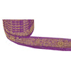 Sanskriti Vintage Sari Border Hand Beaded 1 Yd Indian Trim Ribbon Purple Lace