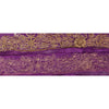 Sanskriti Vintage Sari Border Hand Beaded 1 Yd Indian Trim Ribbon Purple Lace