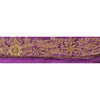 Sanskriti Vintage Sari Border Hand Beaded 1 Yd Indian Trim Ribbon Purple Lace