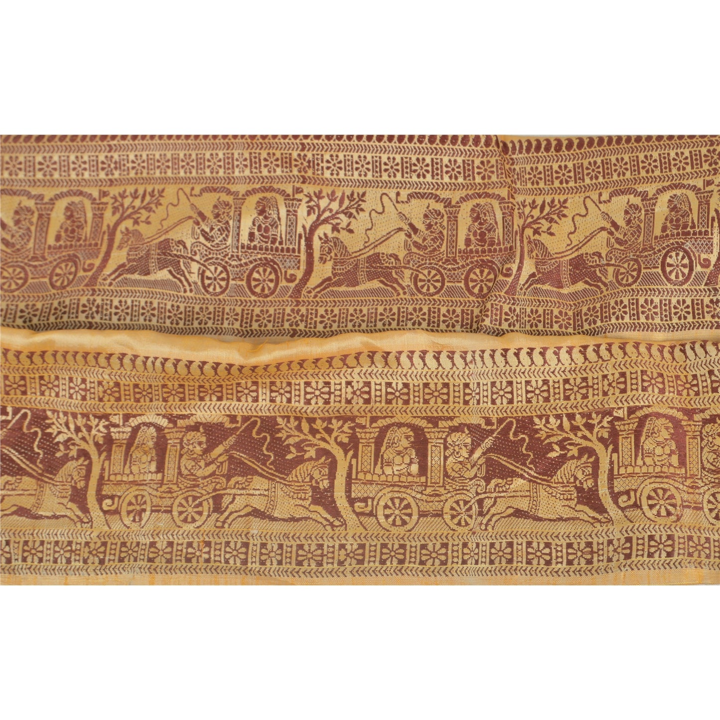 Sanskriti Vintage Sari Border Woven Baluchari 1 Yd Indian Trim Sewing 4"W Lace