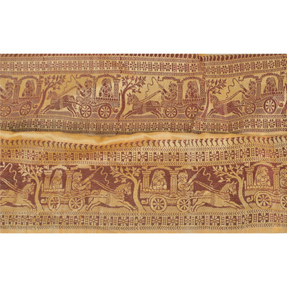 Sanskriti Vintage Sari Border Woven Baluchari 1 Yd Indian Trim Sewing 4"W Lace