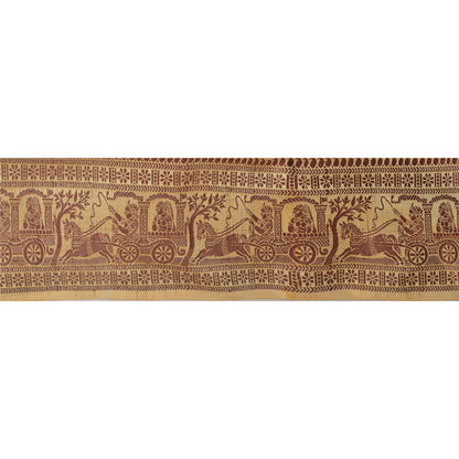 Sanskriti Vintage Sari Border Woven Baluchari 1 Yd Indian Trim Sewing 4"W Lace