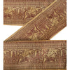 Sanskriti Vintage Sari Border Woven Baluchari 1 Yd Indian Trim Sewing 4"W Lace
