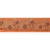 Sanskriti Vintage Sari Border Hand Beaded 1 Yd Indian Trim Sewing Orange Lace