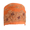 Sanskriti Vintage Sari Border Hand Beaded 1 Yd Indian Trim Sewing Orange Lace