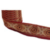 Sanskriti Vintage Sari Border Hand Beaded 1 Yd Indian Trim Sewing Dark Red Lace