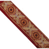 Sanskriti Vintage Sari Border Hand Beaded 1 Yd Indian Trim Sewing Dark Red Lace
