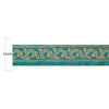 Sanskriti Vintage Sari Border Hand Beaded 1Yd Indian Trim Sewing Green Zari Lace