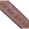 Sanskriti Vintage Sari Border Woven Brocade 1 Yd Trim Sewing Purple Decor Lace