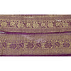 Sanskriti Vintage Sari Border Woven Brocade 1 Yd Trim Sewing Purple Decor Lace