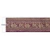 Sanskriti Vintage Sari Border Woven Brocade 1 Yd Trim Sewing Purple Decor Lace