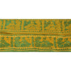 Sanskriti Vintage Sari Border Woven Baluchari 1 YD Trim Sewing Yellow Lace