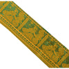 Sanskriti Vintage Sari Border Woven Baluchari 1 YD Trim Sewing Yellow Lace