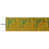 Sanskriti Vintage Sari Border Woven Baluchari 1 YD Trim Sewing Yellow Lace