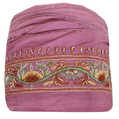 Sanskriti Vintage Sari Bord Håndbroderet 1 Yard Indisk Kant Syning Lyserød Blonde