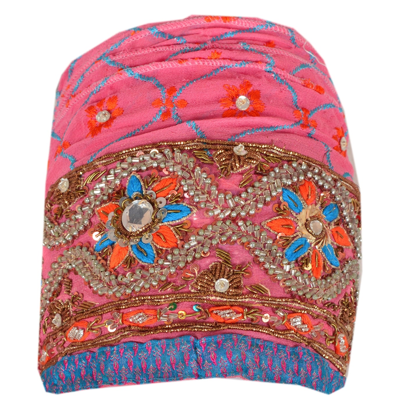 SANSKRITI VINTAGE Border Ручная отделка бисером 1 ярд шитье розовое кружево со стразами