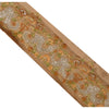 SANSKRITI VINTAGE Border Hand Embroidered 1 YD Trim Sewing Brown Zardozi Lace
