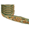 Sanskriti Vintage Sari Border Hand Embroidered 1 Yd Trim Sewing Green Craft Lace