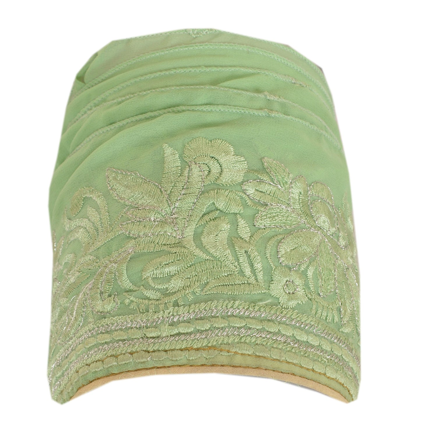 Sanskriti Vintage Sari Border Embroidered 1 Yd Trim Sewing Green Indian Lace