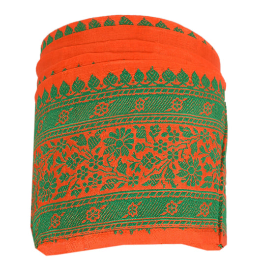 Sanskriti Vintage Sari Border Antique Woven 1 Yd Trim Sewing Indian Red Craft Floral Lace