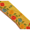 Sanskriti Vintage Sari Border Hand Beaded 1 Yd Indian Trim Sewing Yellow Lace