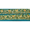 Sanskriti Vintage Border Hand Embroidered 1 Yard Trim Sewing Green Craft Lace