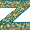 Sanskriti Vintage Border Hand Embroidered 1 Yard Trim Sewing Green Craft Lace
